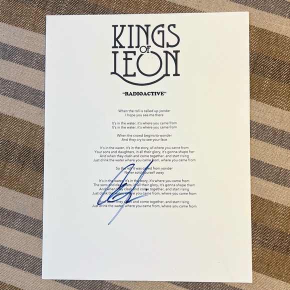 Kings of Leon Caleb Followill Signed Memorabilia Set - Picture 7 of 8